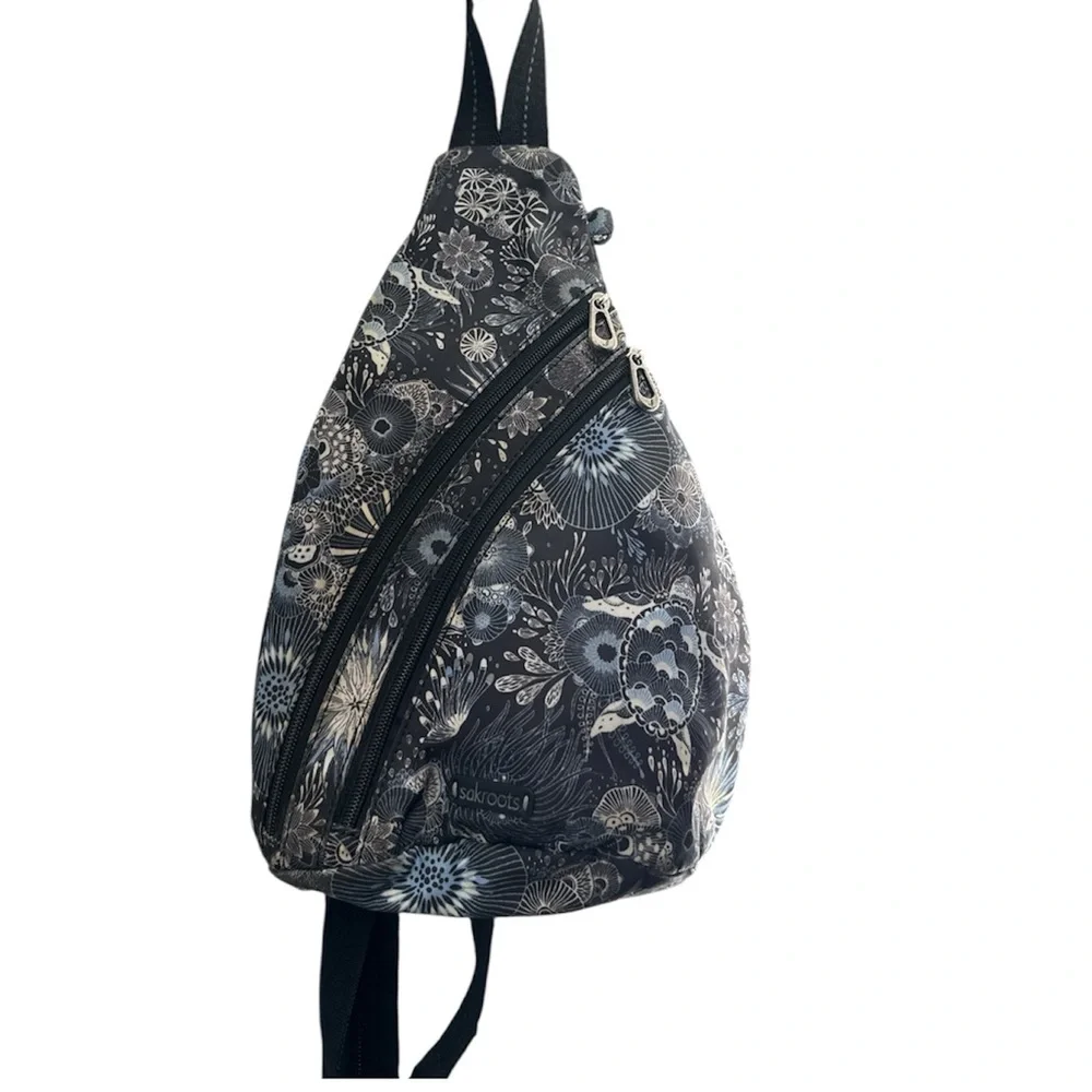Sakroots On The Go Sling Backpack Eco Twill -color Mid Sea